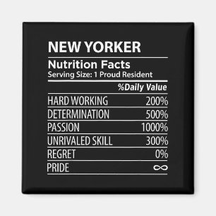 Íman Fatos de Nutrição de Nova York Engraçado Orgulho d