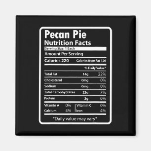 Íman Fatos engraçados de nutrição da torta de Pecan par