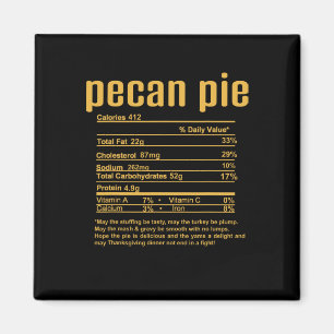 Íman Fatos Nutricionais da Torta de Pecã do Dia de Ação