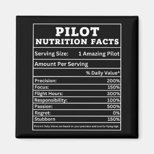 Íman Fatos Nutricionais do Piloto – Design de Presente