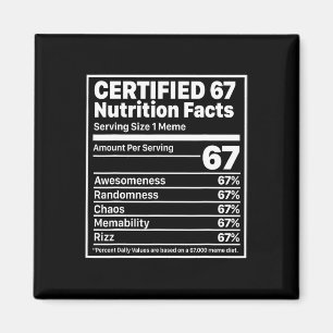 Íman Fatos Nutricionais Engraçados 67 Seis Sete Geração