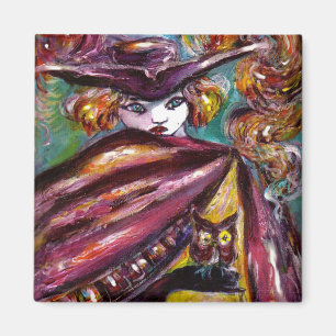 Íman FAUST/máscara misteriosa com Tricorn e a coruja