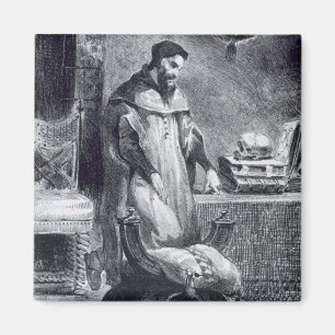 Íman Fausto em seu Estudo, de Goethe's Faust, 1828, (il