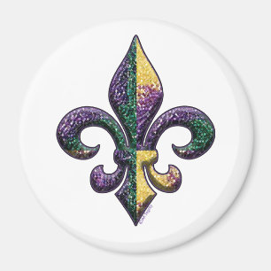 Íman Faux Beaded Fleur de lis