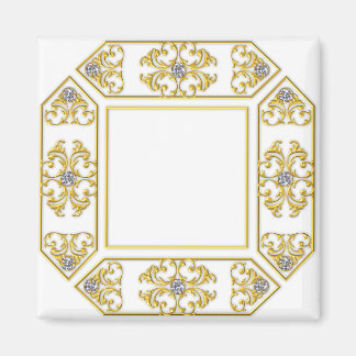 Íman Faux Dourado e Diamante Elegante Faça seu próprio