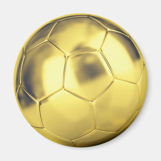 Íman Faux Dourado Soccer Ball (Frente)