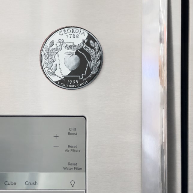 Íman Faux Georgia State Quarter (In Situ (Fridge))