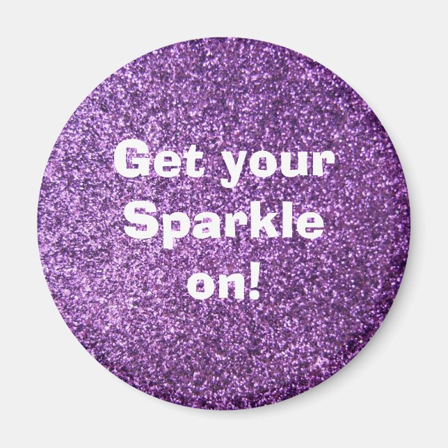Íman Faux Purple Glitter (Frente)