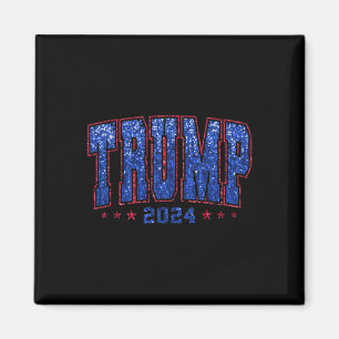 Íman Faux Sequins Trump 2024 Presidente Make America Tr