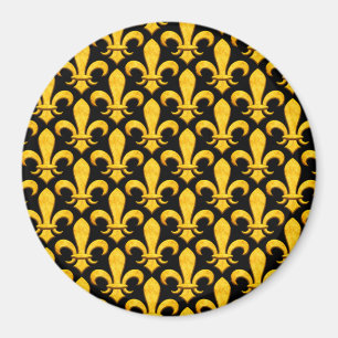 Íman Faux Stone Gold Fleur de lis