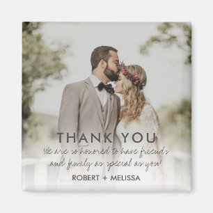 Íman Favor de Agradecimento de Foto do Dia do Casamento