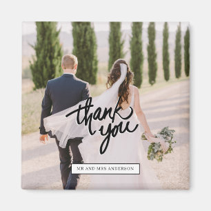 Íman Favor de Agradecimento Roteiro de Foto de Casament