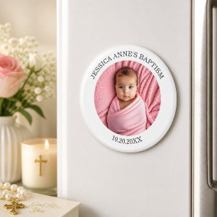 Íman Favor de Batismo de Menina com Foto Especial