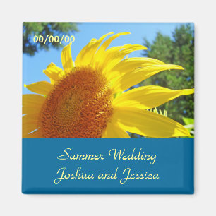 Íman Favor de Casamento Casamentos de Verão Girassóis