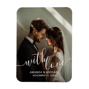 Íman Favor de casamento com foto personalizada 'Com Amo