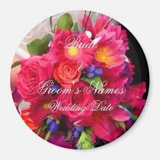 Íman Favor de casamento floral rosa