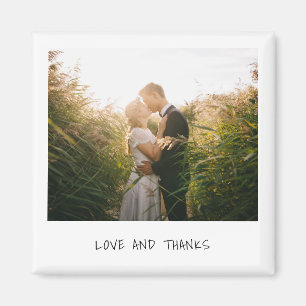 Íman Favor de Casamento Fotográfico de Amor e Obrigado