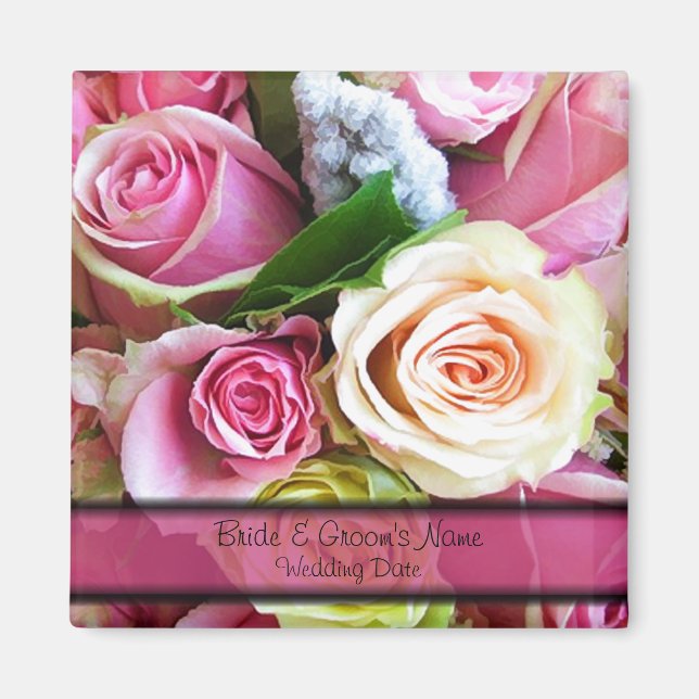 Íman Favor de casamento personalizado (Frente)