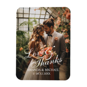 Íman Favor de casamento personalizado com foto 'Amor & 