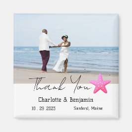 Íman Favor de casamento personalizado com foto de estre