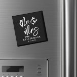 Íman Favor de Casamento Preto Personalizado<br><div class="desc">Favor de Ímã de Casamento Personalizado.</div>