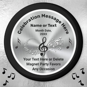 Íman Favor de festa de música personalizado, Nota de Mú