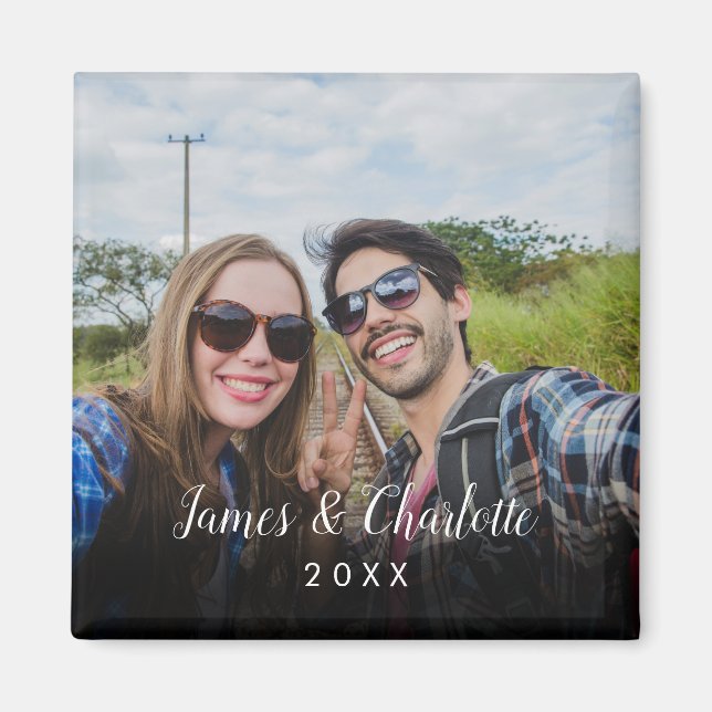 Íman Favor de Foto e Nome Personalizado (Frente)