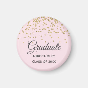 Íman Favor de Graduação de Confetti Glitter Dourado C