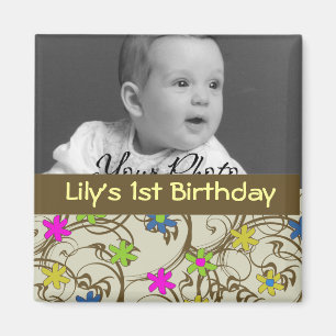 Íman Favor do Bebê Flor Divertido