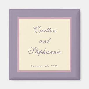 Íman Favor do Magnet de Casamento Roxo Elegante