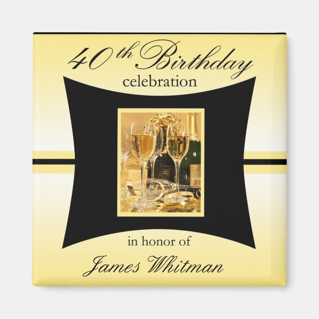 Íman Favor do Partido aniversário de 40 anos/Souvenier  (Frente)