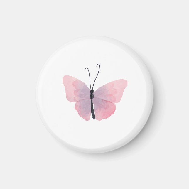 Íman Favor do partido bonito Pink Butterfly (Frente)