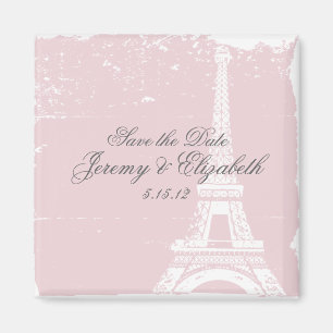 Íman Favores do Magnet de Casamento da Torre Eiffel Ros