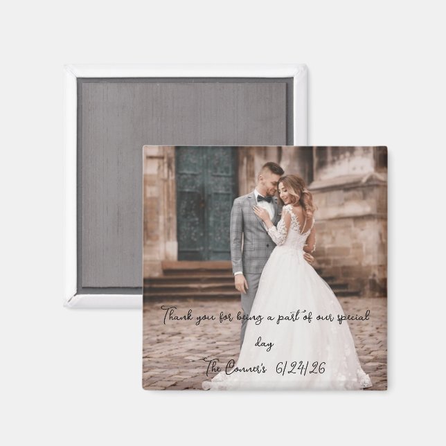 ÍMAN FAVORES PARA CONVIDADOS DE CASAMENTO (Front/Back)