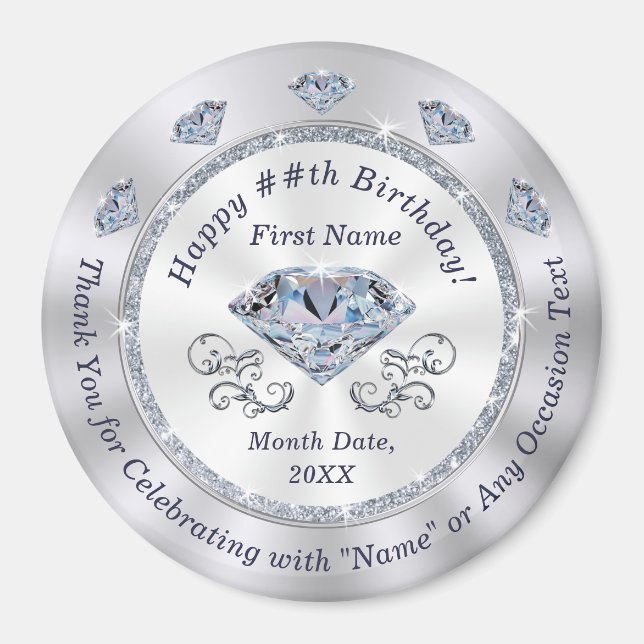 Íman Favoritos de Aniversário Personalizados, Aniversár (Frente)