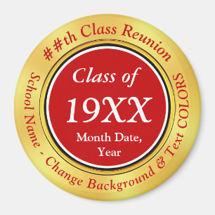 Íman Favoritos de Reunião de Classe, Vermelho, Branco, 