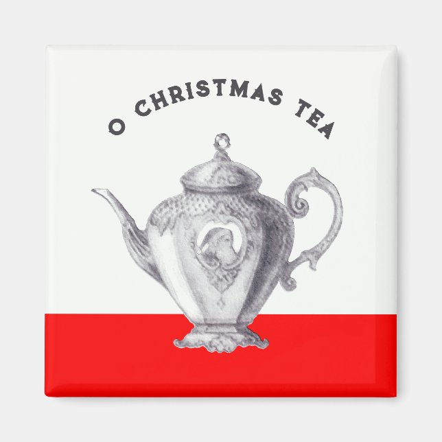 Íman Favoritos para Festa de Chá de Natal (Frente)