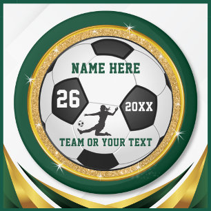 Íman Favoritos para Festa de Futebol Feminino, Verde Fl