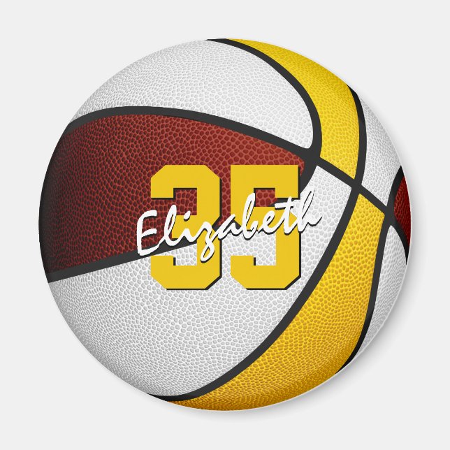 Íman favoritos para festas da equipe de basquetebol mar (Frente)