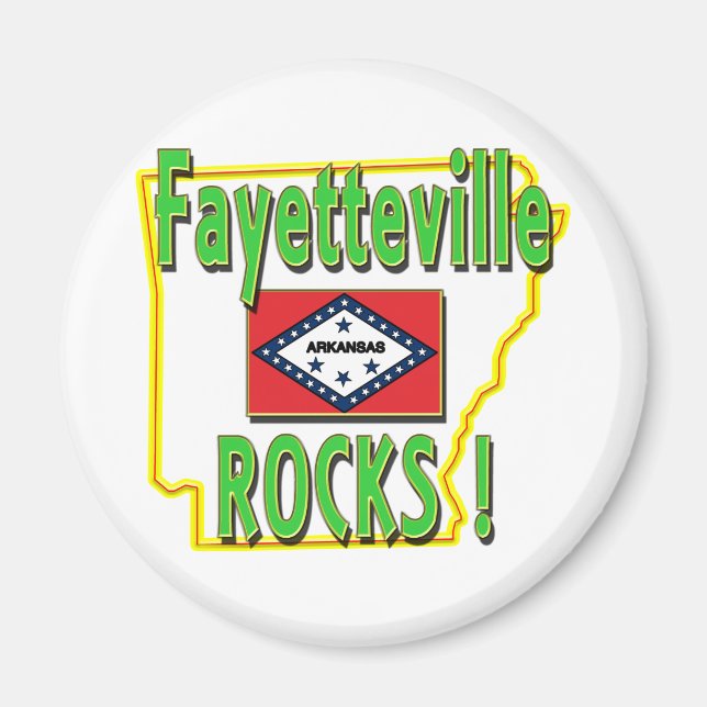Íman Fayetteville Rocks! (verde) (Frente)