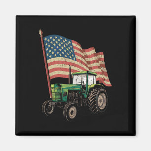 Íman Fazenda Agrícola Trator Usa Flag Trator American