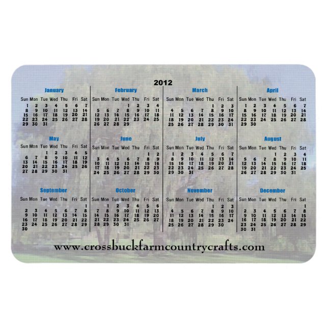 Íman Fazenda Cruzada 2012 - Magnets Calendário (Horizontal)
