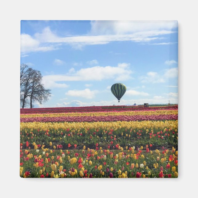 Íman Fazenda de Tulipas de Sapato de Madeira, Woodburn, (Frente)