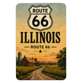 Íman Fazenda Rota 66 Illinois Estrada Arte Pradaria