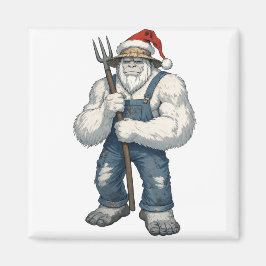 Íman Fazendeiro do Yeti Abominável Snowman Natal Engraç