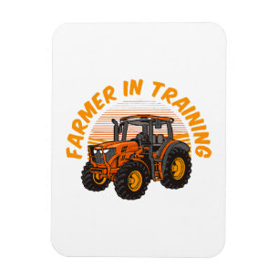 Íman Fazendeiro Futuro Engraçado em Treinamento Trator