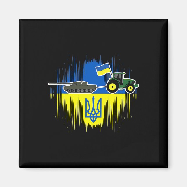 Íman Fazendeiro Ucraniano Rouba Tanque Bandeira da Ucrâ (Frente)
