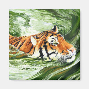 Íman Fazendo ondas - ímã do tigre da natação