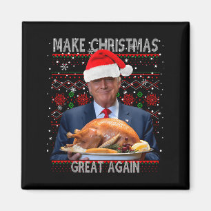 Íman Fazer o Natal Grande Novamente Trump Pijama Camise