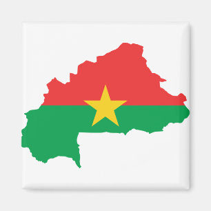 Íman FB do mapa da bandeira de Burkina Faso